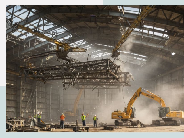 Демонтаж ангаров в Серове от 612 руб. за м²